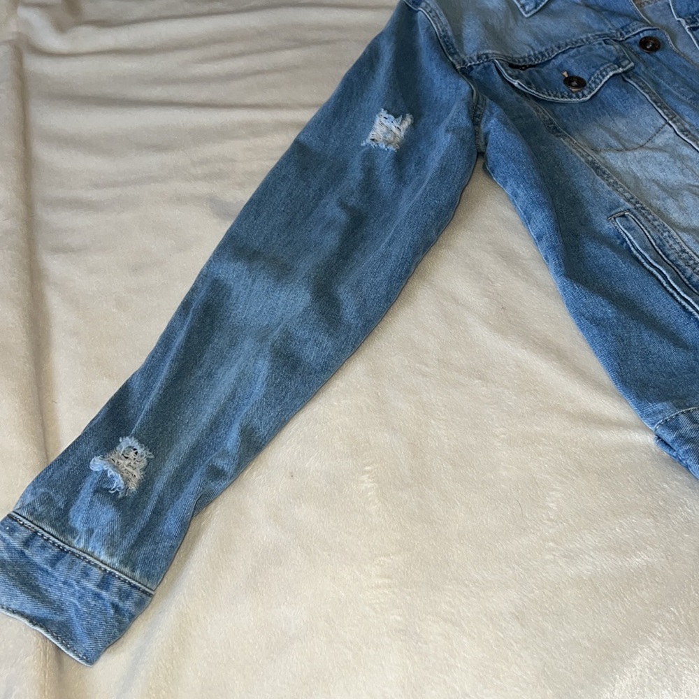 Request Destroyed Denim Jacket Size Small - image 2